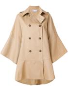 Red Valentino Wide Sleeve Double Breasted Coat - Nude & Neutrals