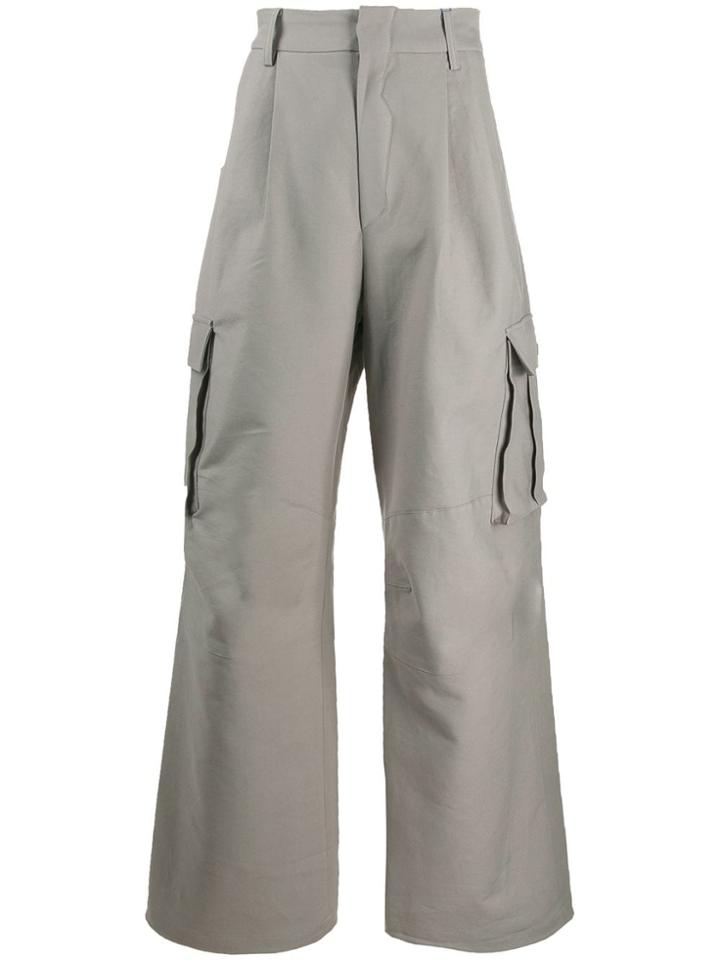 Ader Error Ronil Wide-leg Tailored Cargo Trousers - Grey