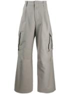 Ader Error Ronil Wide-leg Tailored Cargo Trousers - Grey