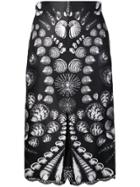 Alexander Mcqueen Shell Print Skirt - Black