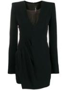 Dsquared2 Evening Dress With Structured Shoulders - Black