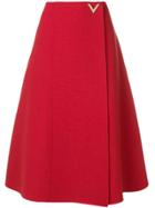 Valentino V Hardware Skirt - Red