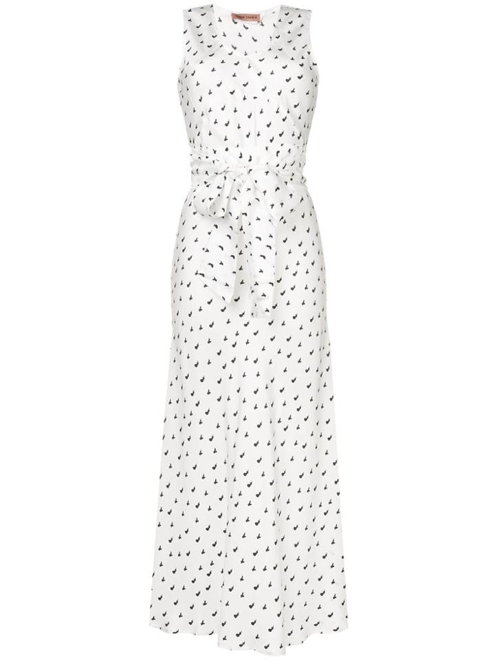 Maggie Marilyn Printed Flared Dress - White
