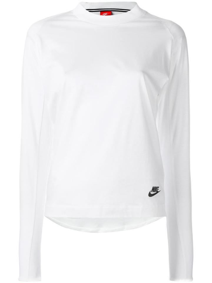 Nike Pleated Back Panel Top, Women's, Size: Medium, White, Cotton/viscose/polyester