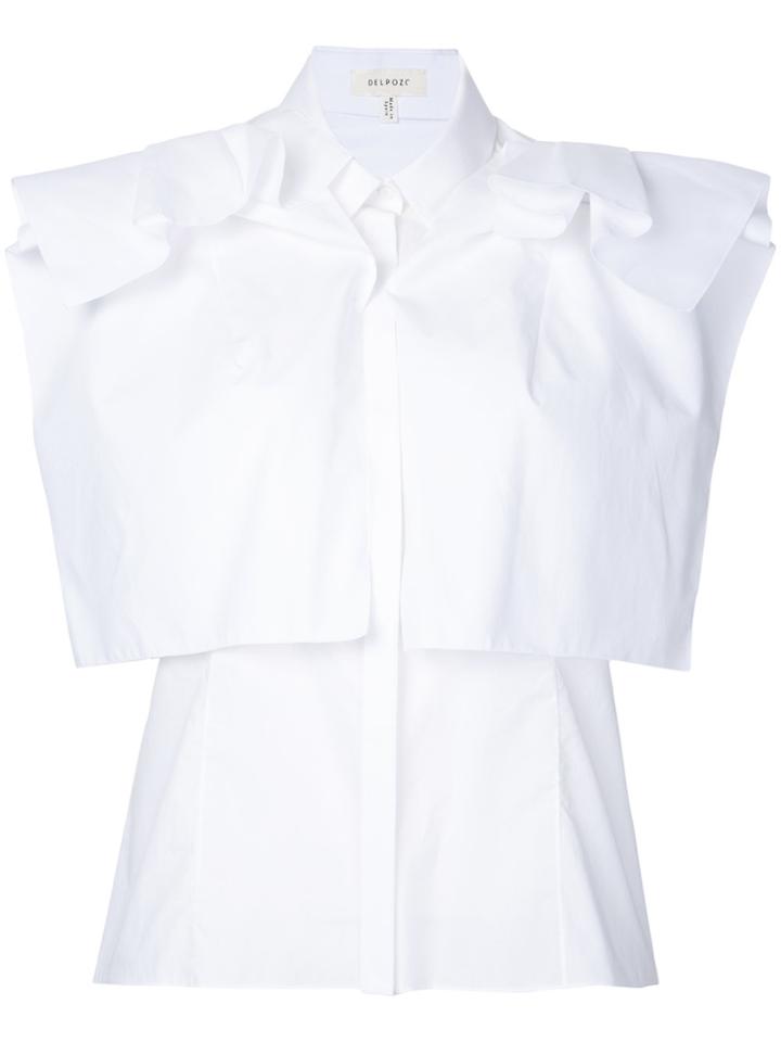 Delpozo Sleeveless Layered Shirt - White