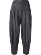 Pleats Please By Issey Miyake Pleated Harem Pants, Women's, Size: 5, Grey, Polyester