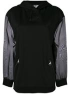 Karl Lagerfeld Organza Sleeve Hoodie - Black