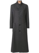 Marni - Single Breasted Long Coat - Women - Polyamide/wool/virgin Wool - 46, Grey, Polyamide/wool/virgin Wool