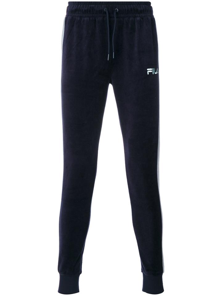 Fila Logo Drawstring Track Pants - Blue