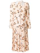 Alessandra Rich Floral Print Shirt Dress - Nude & Neutrals
