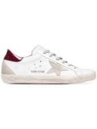 Golden Goose Deluxe Brand White And Cherry Superstar Leather Sneakers