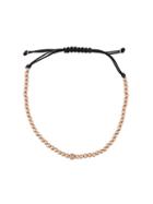 Bhindi Jewelers 14kt Rose Gold Beaded Bracelet, Adult Unisex, Black