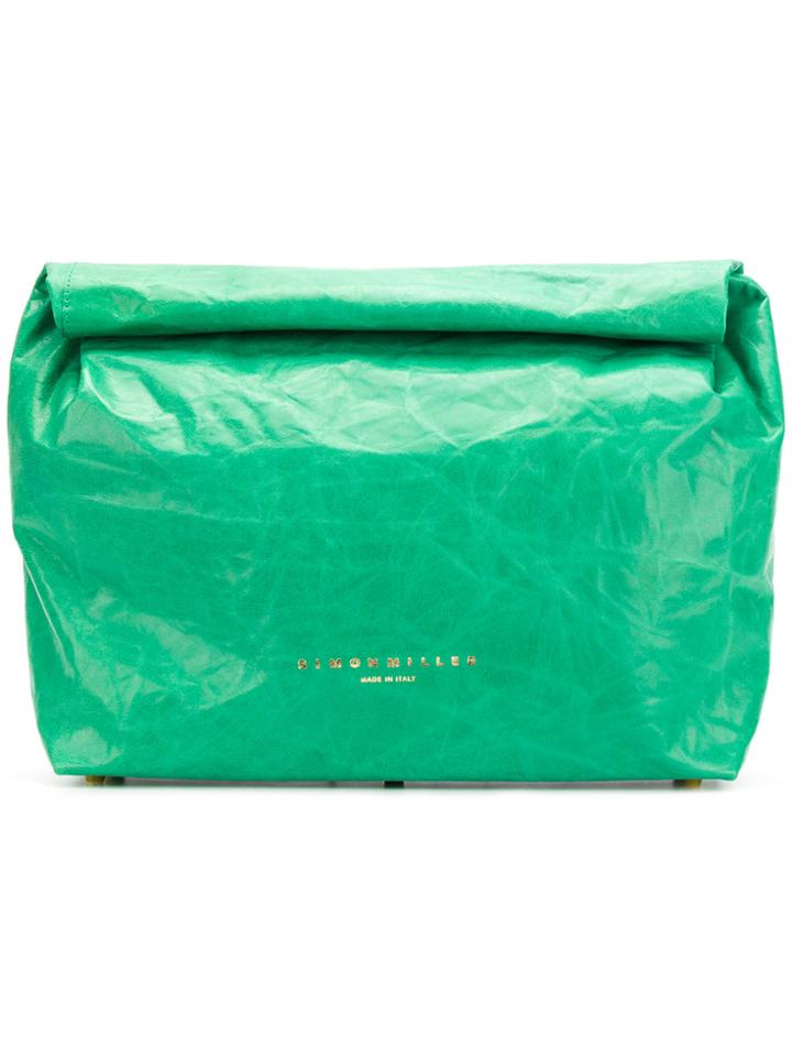 Simon Miller Roll Top Clutch Bag - Green