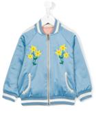 Stella Mccartney Kids Embroidered Bomber Jacket, Boy's, Size: 12 Yrs, Blue