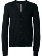 Rick Owens V-neck Cardigan, Men's, Size: Small, Black, Cotton/cashmere