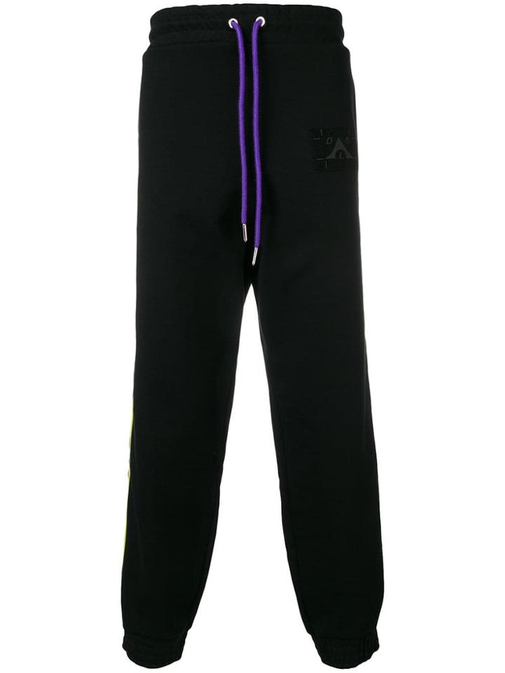 Diesel Stripe Appliqué Lounge Trousers - Black