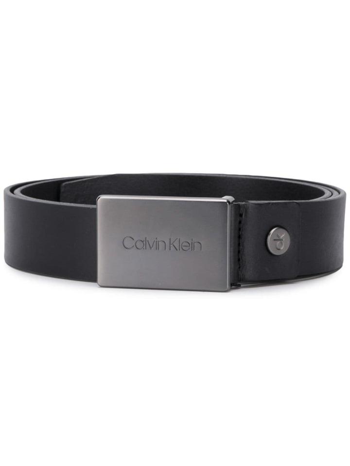 Calvin Klein Simple Leather Belt - Black