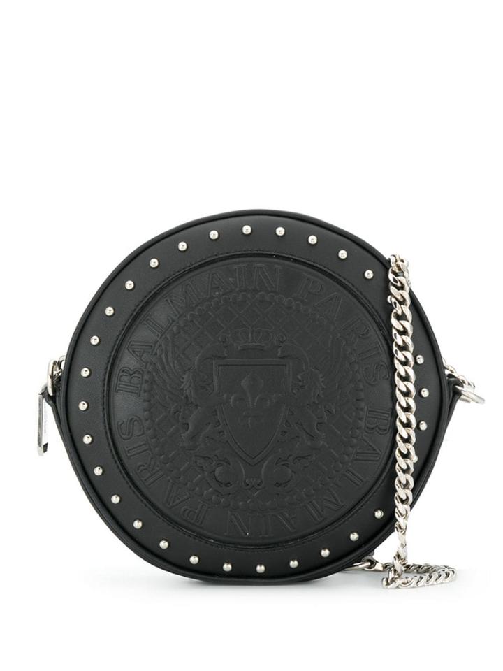 Balmain Embossed Disco Bag - Black