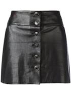 Chanel Vintage Leather Mini Skirt, Women's, Size: 42, Black
