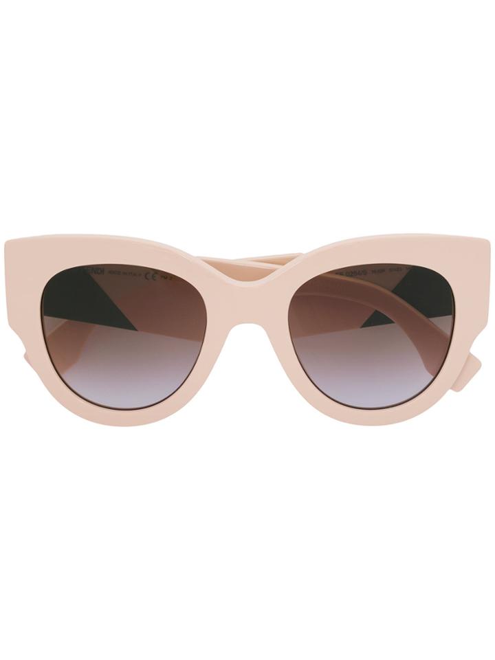 Fendi Eyewear Cat Eye Sunglasses - Nude & Neutrals