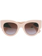 Fendi Eyewear Cat Eye Sunglasses - Nude & Neutrals