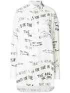 Each X Other Handwritting Long Shirt - White