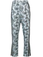 Robert Rodriguez Orchid Print Tapered Trousers - Blue