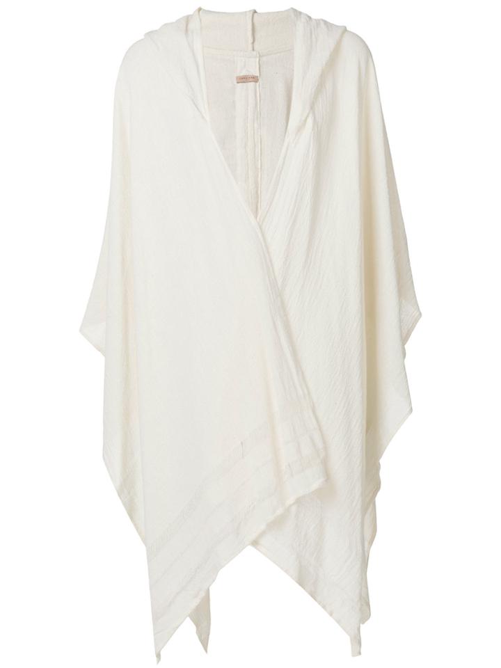 Caravana Hooded Frayed Edge Shawl - Nude & Neutrals