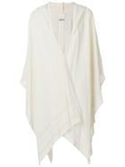 Caravana Hooded Frayed Edge Shawl - Nude & Neutrals