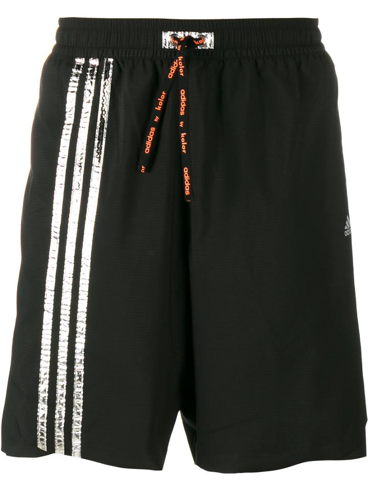 Adidas By Kolor Stripe Track Shorts, Men's, Size: Xl, Black