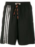 Adidas By Kolor Stripe Track Shorts, Men's, Size: Xl, Black