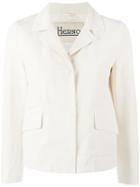 Herno Buttoned Blazer, Women's, Size: 42, White, Cotton/polyethylene/acetate/polyester