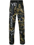 Versace Jeans Logo Print Track Pants - Black