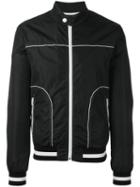 Dolce & Gabbana Contrast Stitch Trim Jacket, Men's, Size: 46, Black, Polyamide