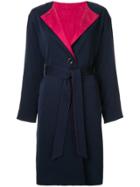 Guild Prime Contrast Belted Trench Coat - Blue