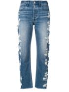 3x1 Distressed Cropped Jeans - Blue