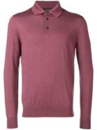 Ermenegildo Zegna Fine Knit Polo Top - Pink