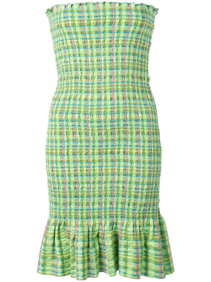 Callipygian Off-shoulder Short Dress - Green