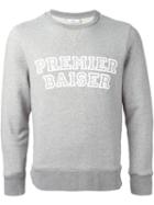Ami Alexandre Mattiussi Premier Baiser Sweatshirt, Men's, Size: Large, Grey, Cotton/polyester/spandex/elastane