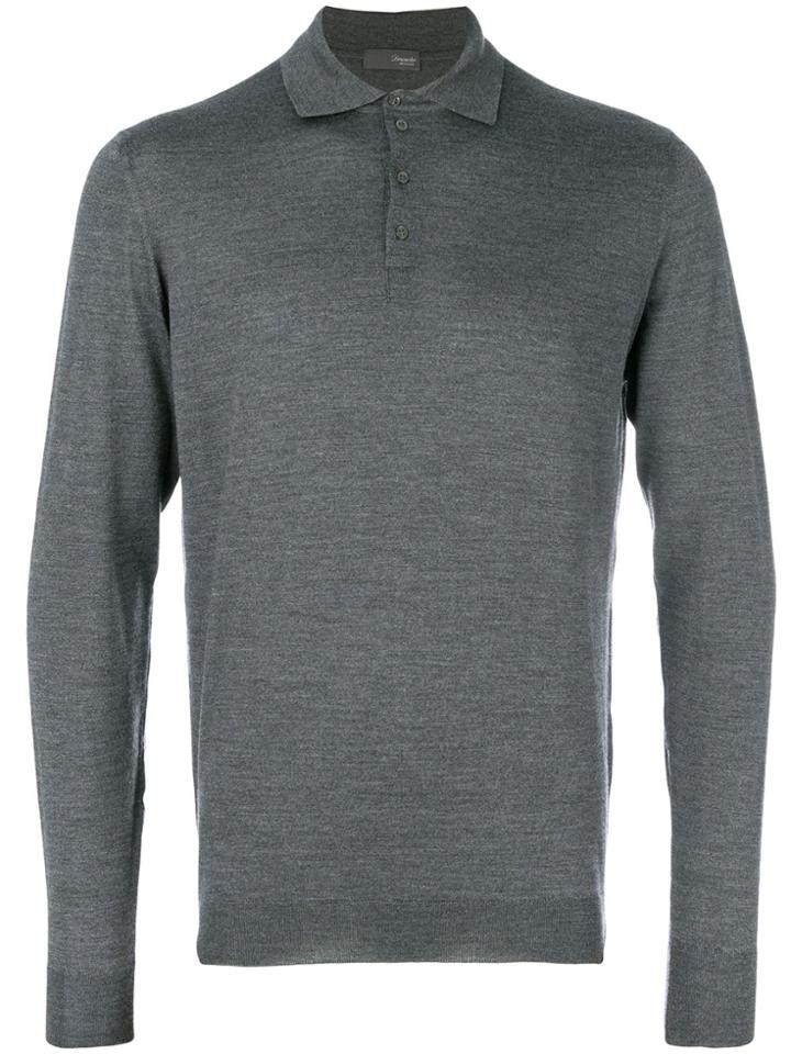 Drumohr Plain Polo Shirt - Grey