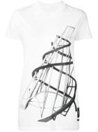 Rick Owens Drkshdw Cage Print T-shirt - White