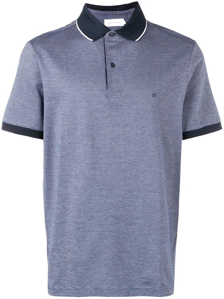 Calvin Klein Piqué Polo Shirt - Blue