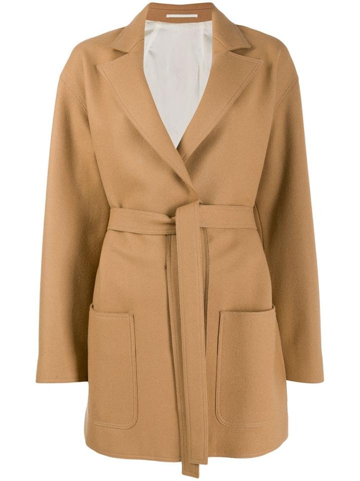 Golden Goose Belted Wool Coat - Neutrals