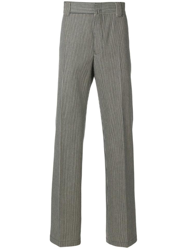 Lanvin Striped Straight-leg Trousers - Black