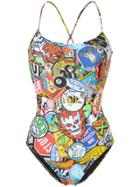 Moschino Graphic Patterned One-piece Swimsuit - Multicolour