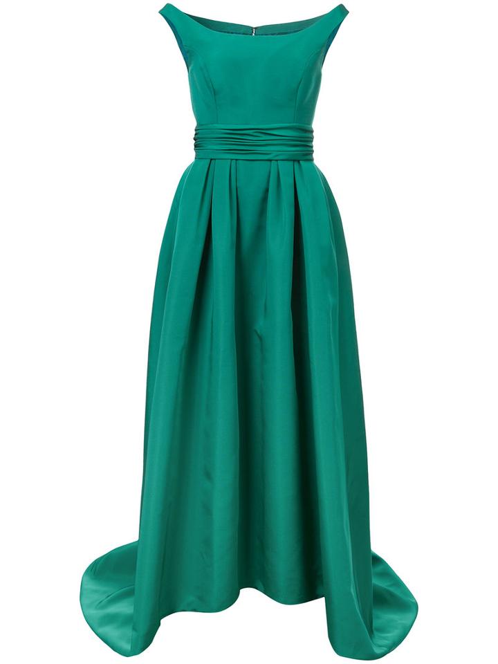 Carolina Herrera - Fff The Shoulder High Low Gown - Women - Silk - 4, Green, Silk