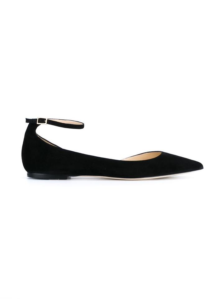 Jimmy Choo Lucy Suede Point-toe Flats