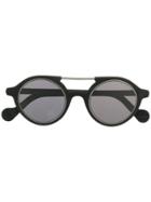 Moncler Eyewear Round Sunglasses - Black