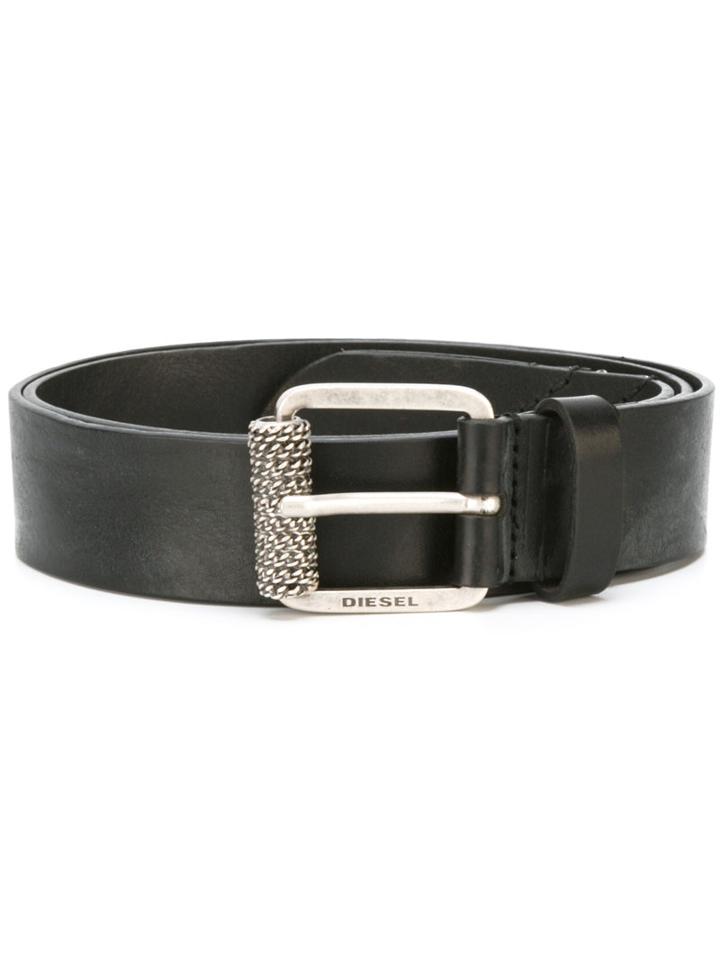 Diesel Strong Belt, Men's, Size: 95, Black, Leather