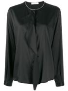 Fabiana Filippi Embellished Neckline Shirt - Black